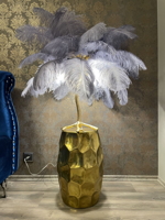 Stolní designová lampa Ostrich Purple Grey