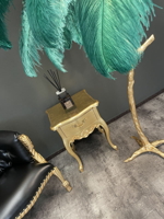 Designová peříčková lampa Ostrich Green Turquoise 180cm