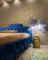 Stolní designová lampa Ostrich Purple Grey