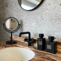 Industriální koupelnový stolek olejem gumovaný bronz