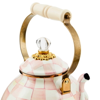 Smaltovaná konvice na čaj Mackenzie-Childs 2,83L - Rosy Check