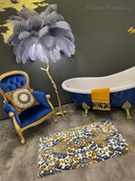 Safírově modrá volně stojící vana