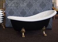 Černá volně stojící vana Vintage