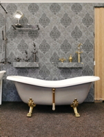 Šedá volně stojící vana