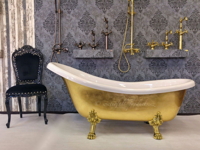 Zlatá volně stojící vana Gold Leaf