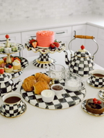 Luxusní servírovací tác COURTLY CHECK by Mackenzie-Childs