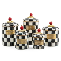 Nejmenší zásobník s víčkem Mackenzie-Childs - COURTLY CHECK - Mini