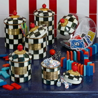 Nejmenší zásobník s víčkem Mackenzie-Childs - COURTLY CHECK - Mini