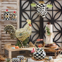 Nejmenší zásobník s víčkem Mackenzie-Childs - COURTLY CHECK - Mini