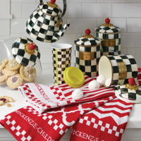 Luxusní dóza na sušenky Mackenzie-Childs - COURTLY CHECK - 2.27L