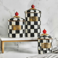 Malý zásobník s víčkem Mackenzie-Childs - COURTLY CHECK Small