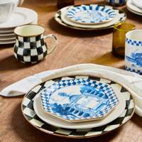 COURTLY CHECK smaltovaný talíř 25.4cm - Mackenzie-Childs
