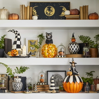 Halloween dekorace Mackenzie-Childs - Kočka z aleje