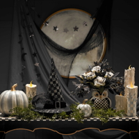 Mackenzie-Childs Halloween dýně Sterling Check - Mini