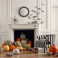 Mackenzie-Childs Halloween dýně Sterling Check - Mini