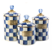 Kuchyňská dóza, zásobník Mackenzie-Childs - ROYAL CHECK - velký