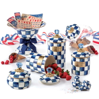 Kuchyňská dóza, zásobník Mackenzie-Childs - ROYAL CHECK - velký