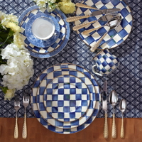 Modrý smaltovaný hrnek ROYAL CHECK Mackenzie-Childs