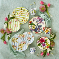 WILDFLOWERS porcelánový dezertní talíř 19cm - Mackenzie-Childs