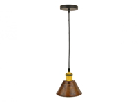 Malá měděná stropní lampa Měď / Černá / 18cm