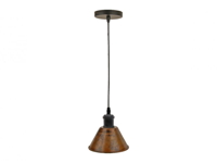 Malá měděná stropní lampa Měď / Černá / 18cm