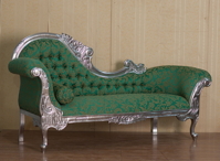 Barokní stříbrné sofa Secret Garden