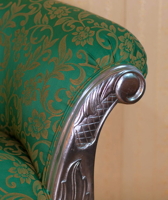 Barokní stříbrné sofa Secret Garden