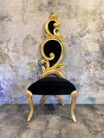 Luxusní barokní židle Black/Gold