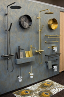 Industriální termostatická vanová baterie Gun Metal