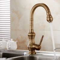 Retro páková dřezová baterie Provence antický bronz