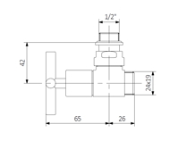 Retro kohouty k topení Cooper Matt
