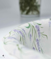 Luxusní keramické zápustné retro umyvadlo LAVANDA FLOWER