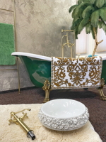 Luxusní porcelánové ručně vyrobené umyvadlo Bouquet by Terzofoco
