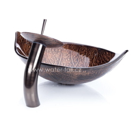 Skleněná baterie na desku Waterfall® olejem gumovaný bronz