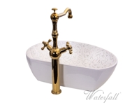 Umyvadlový set Gold Vintage v damašském stylu