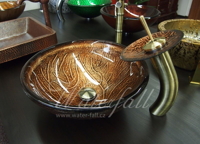 Skleněná baterie na desku Waterfall® bronz