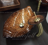 Skleněná baterie na desku Waterfall® bronz