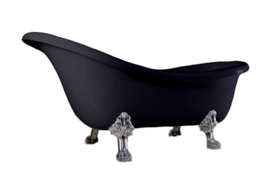 Retro černá volně stojící vana