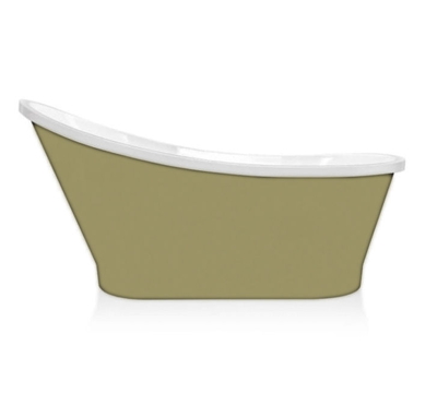Elegantní volně stojící vana Olive Yellow | olivová žlutá
