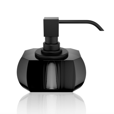 Černý zásobník na tekuté mýdlo KRISTALL by Decor Walther