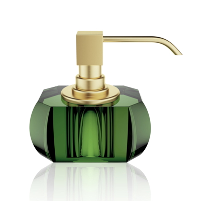 Luxusní zelený zásobník na tekuté mýdlo KRISTALL by Decor Walther