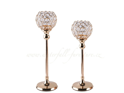 Set zlatých svícnů 35 a 40cm
