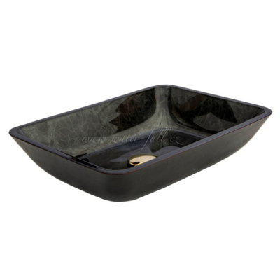Hranaté umyvadlo Black Green