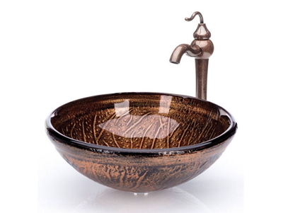 Vessel Sink Faucet combo in Copper colors