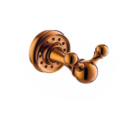 Dvojitý háček na ručníky Antique Rose Gold