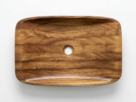 Designové dřevené umyvadlo z tropického dřeva Iroko