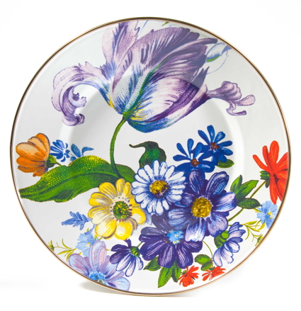Flower Market designový květinový smaltovaný talíř 25.4cm