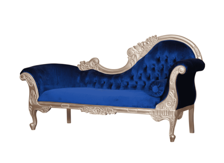 Modré zámecké sofa Parisian