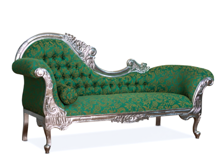 Barokní stříbrné sofa Secret Garden