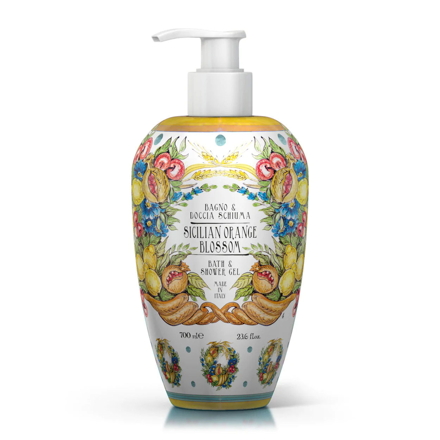 MAIOLICHE Sprchový gel a pěna do koupele SICILIAN ORANGE BLOSSOM, 700 ml